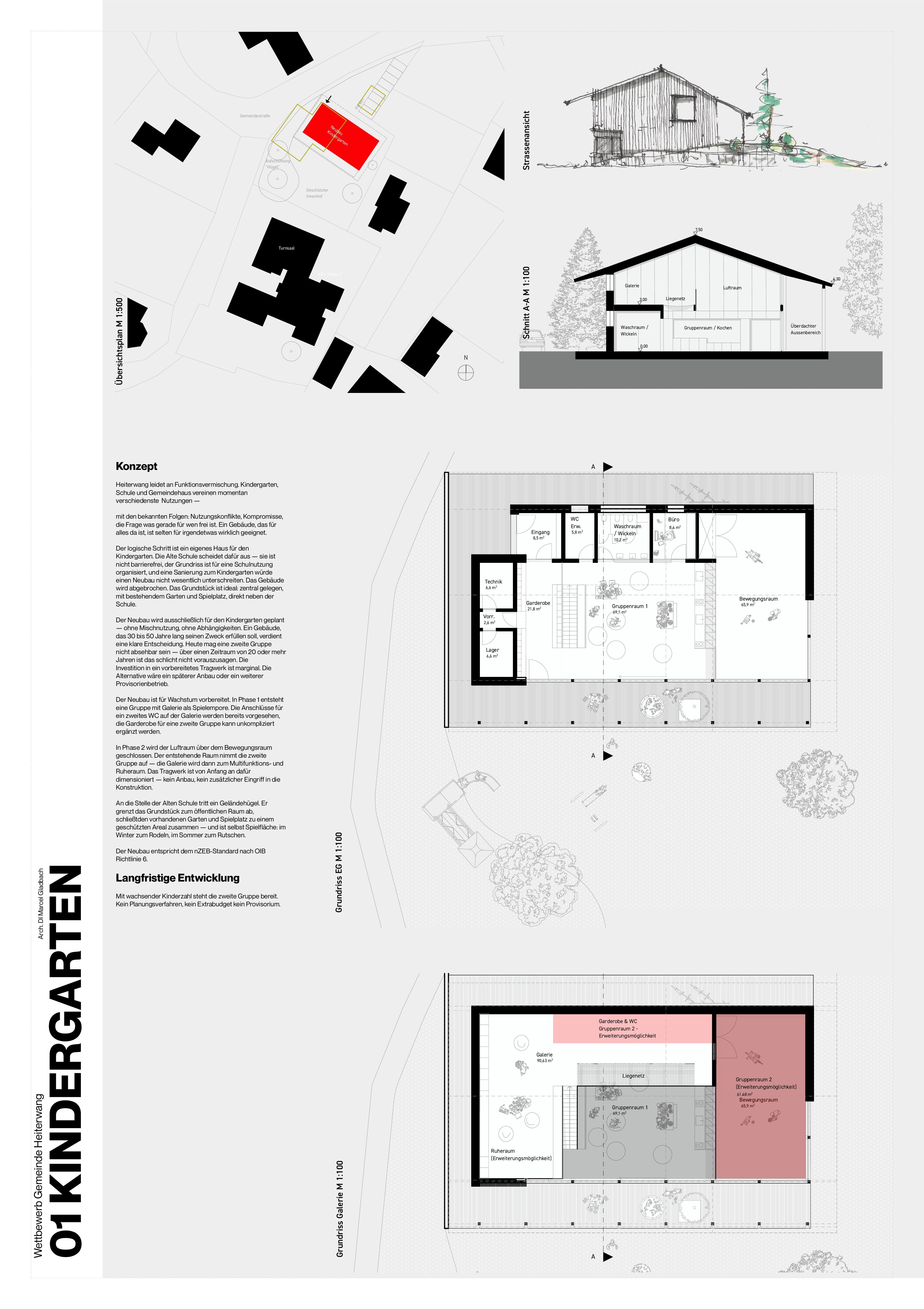 Umbau Volksschule und Kindergarten Heiterwang – Entwurf Marcel Gladbach Architektur