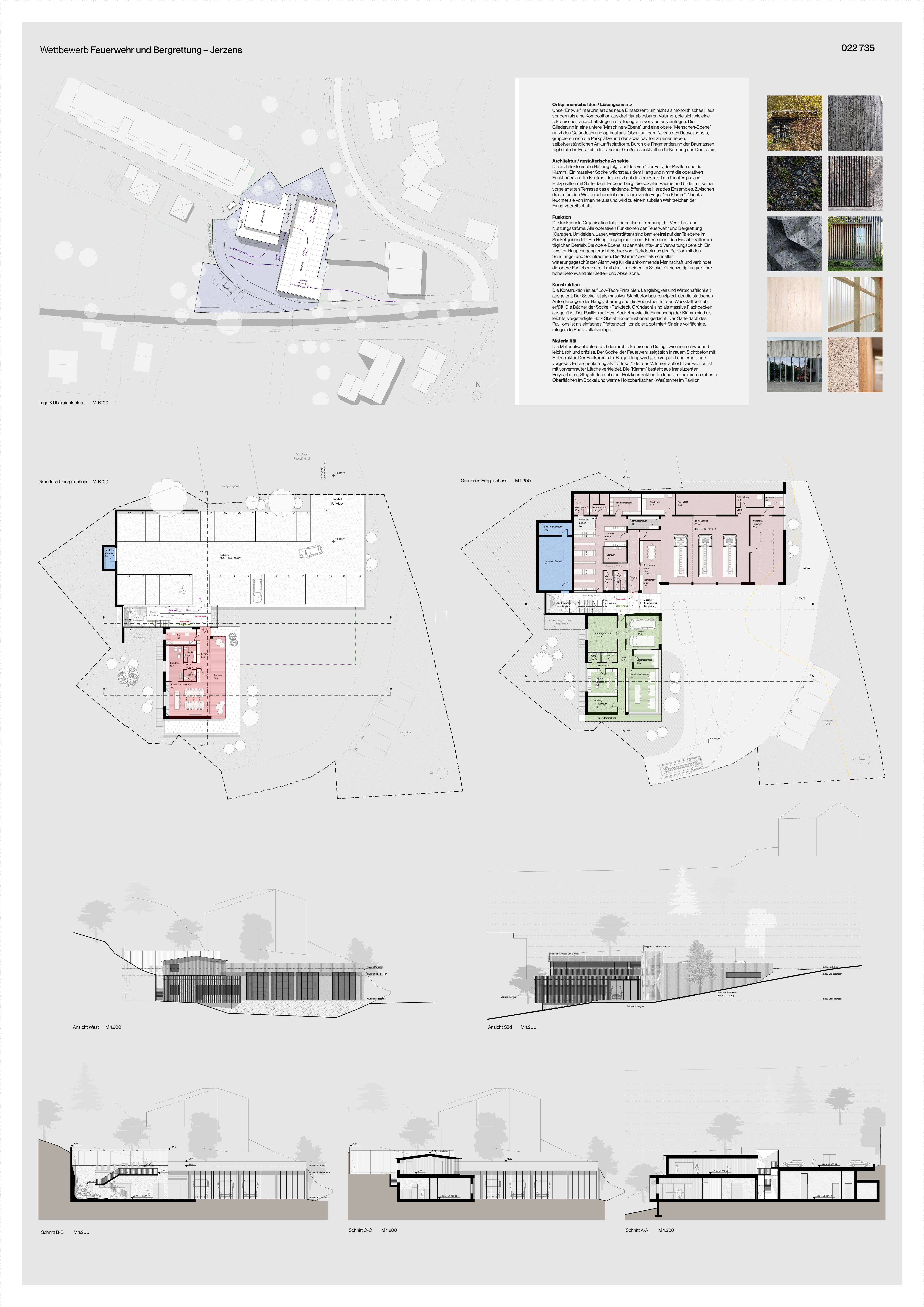 Wettbewerbsentwurf Feuerwehrhaus Jerzens – Marcel Gladbach Architektur